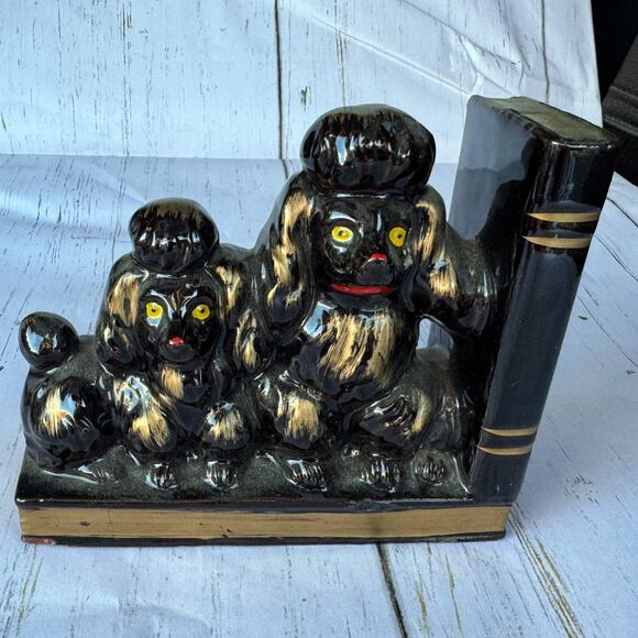 Vintage Mid Century Glazed Ceramic French Poodle Bookend (ONLY 1) - Picture 1 of 6